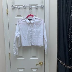 Cropped button-down shirt!